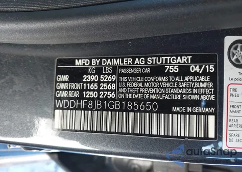 2016 Mercedes-Benz E 350 4Matic from USA, damaged, VIN WDDHF8JB1GB185650